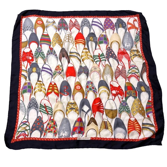 Salvatore Ferragamo multicolour  shoe collection silk scarf - 33x34 - Picture 2 of 7